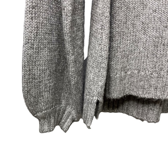 NYDJ Metallic Balloon Sleeve Sweater Heather Grey Size Large Ballet Neck - Picture 5 of 12